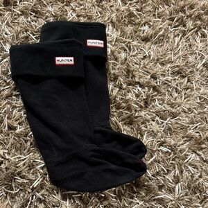 Hunter Black fleece Welly socks for Tall Hunter boots